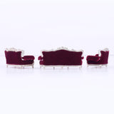 Max 1:25 Simulation European Style Sofa Pillow Model Set Furniture Decor Purple