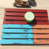 Max Wood Board Fence Photography Background Backdrop DIY Craft Accs Light Blue S