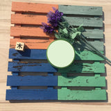 Max Wood Board Fence Photography Background Backdrop DIY Craft Accs Light Blue S