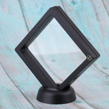 Max Clear Display Box Case Stand Holder for Coins Collection & Protection Black