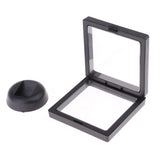 Max Clear Display Box Case Stand Holder for Coins Collection & Protection Black