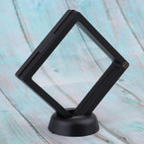 Max Clear Display Box Case Stand Holder for Coins Collection & Protection Black