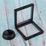 Max Clear Display Box Case Stand Holder for Coins Collection & Protection Black