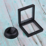 Max 10 Pcs Display Box Case Stand Holder for Coins Collection & Protection Black