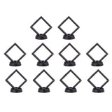 Max 10 Pcs Display Box Case Stand Holder for Coins Collection & Protection Black