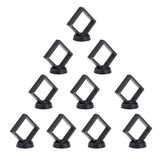 Max 10 Pcs Display Box Case Stand Holder for Coins Collection & Protection Black