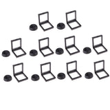 Max 10 Pcs Display Box Case Stand Holder for Coins Collection & Protection Black