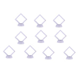 Max 10 Pcs Display Box Case Stand Holder for Coins Collection & Protection White