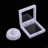 Max 10 Pcs Display Box Case Stand Holder for Coins Collection & Protection White