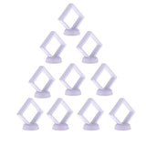 Max 10 Pcs Display Box Case Stand Holder for Coins Collection & Protection White