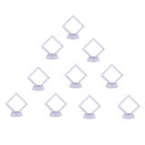 Max 10 Pcs Display Box Case Stand Holder for Coins Collection & Protection White
