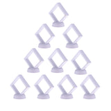 Max 10 Pcs Display Box Case Stand Holder for Coins Collection & Protection White