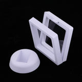 Max 10 Pcs Display Box Case Stand Holder for Coins Collection & Protection White