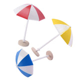 Max DIY Handcrafted Dollhouse Beach Miniature Umbrella Sunshade Models Blue+M