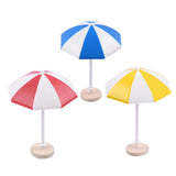 Max DIY Handcrafted Dollhouse Beach Miniature Umbrella Sunshade Models Blue+M