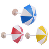 Max DIY Handcrafted Dollhouse Beach Miniature Umbrella Sunshade Models Blue+M