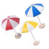 Max DIY Handcrafted Dollhouse Beach Miniature Umbrella Sunshade Models Blue+M
