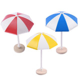 Max DIY Handcrafted Dollhouse Beach Miniature Umbrella Sunshade Models Blue+M