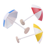 Max DIY Handcrafted Dollhouse Beach Miniature Umbrella Sunshade Models Blue+M