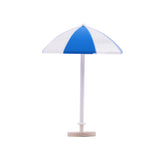 Max DIY Handcrafted Dollhouse Beach Miniature Umbrella Sunshade Models Blue+S