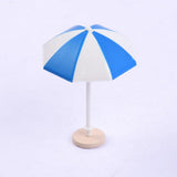 Max DIY Handcrafted Dollhouse Beach Miniature Umbrella Sunshade Models Blue+S