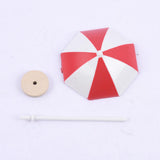 Max DIY Handcrafted Dollhouse Beach Miniature Umbrella Sunshade Models Red+S