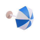 Max DIY Handcrafted Dollhouse Beach Miniature Umbrella Sunshade Models Blue+L