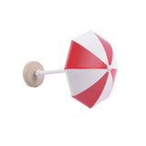 Max DIY Handcrafted Dollhouse Beach Miniature Umbrella Sunshade Models Red+L