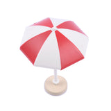 Max DIY Handcrafted Dollhouse Beach Miniature Umbrella Sunshade Models Red+L