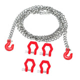 Max Metal Tow Hook & Trailer Chain Kit for 1/10 RC Rock Crawler Accessories