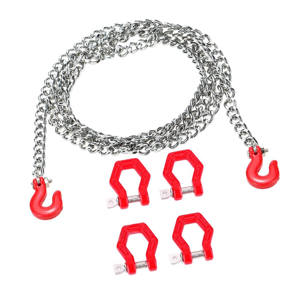 ⚡️Buy Max Metal Tow Hook & Trailer Chain Kit for 1/10 RC Rock