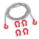 Max Metal Tow Hook & Trailer Chain Kit for 1/10 RC Rock Crawler Accessories