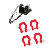 Max RC Climbing Truck 1/10 Accessories Tow Hooks Trailer Chain for Axial SCX10