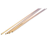 Max 5pcs Brass Tubes Brass Rods Round Copper Bar Metal Stick DIY 300mm C