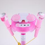 Max Kids Karaoke Machine with 2 Microphones & Adjustable Stand Music Sing  Pink