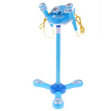 Max Kids Karaoke Machine with 2 Microphones & Adjustable Stand Music Sing  Blue