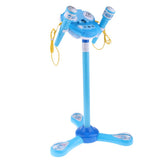 Max Kids Karaoke Machine with 2 Microphones & Adjustable Stand Music Sing  Blue