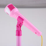Max Kids Karaoke Machine with Microphones & Adjustable Stand Music Sing Pink
