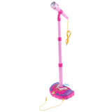 Max Kids Karaoke Machine with Microphones & Adjustable Stand Music Sing Pink