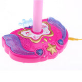 Max Kids Karaoke Machine with Microphones & Adjustable Stand Music Sing Pink