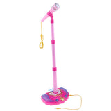 Max Kids Karaoke Machine with Microphones & Adjustable Stand Music Sing Pink