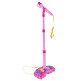 Max Kids Karaoke Machine with Microphones & Adjustable Stand Music Sing Pink