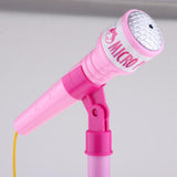 Max Kids Karaoke Machine with Microphones & Adjustable Stand Music Sing Pink