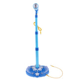 Max Kids Karaoke Machine with Microphones & Adjustable Stand Music Sing Blue