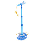Max Kids Karaoke Machine with Microphones & Adjustable Stand Music Sing Blue