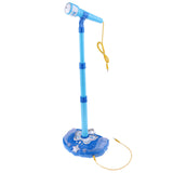 Max Kids Karaoke Machine with Microphones & Adjustable Stand Music Sing Blue