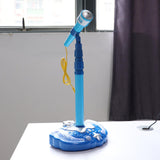 Max Kids Karaoke Machine with Microphones & Adjustable Stand Music Sing Blue