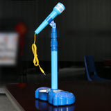 Max Kids Karaoke Machine with Microphones & Adjustable Stand Music Sing Blue