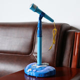 Max Kids Karaoke Machine with Microphones & Adjustable Stand Music Sing Blue