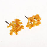 Max 10Pieces Mini Tree Models for Scene Simulation&Sand Table Accs 6.5cm Yellow